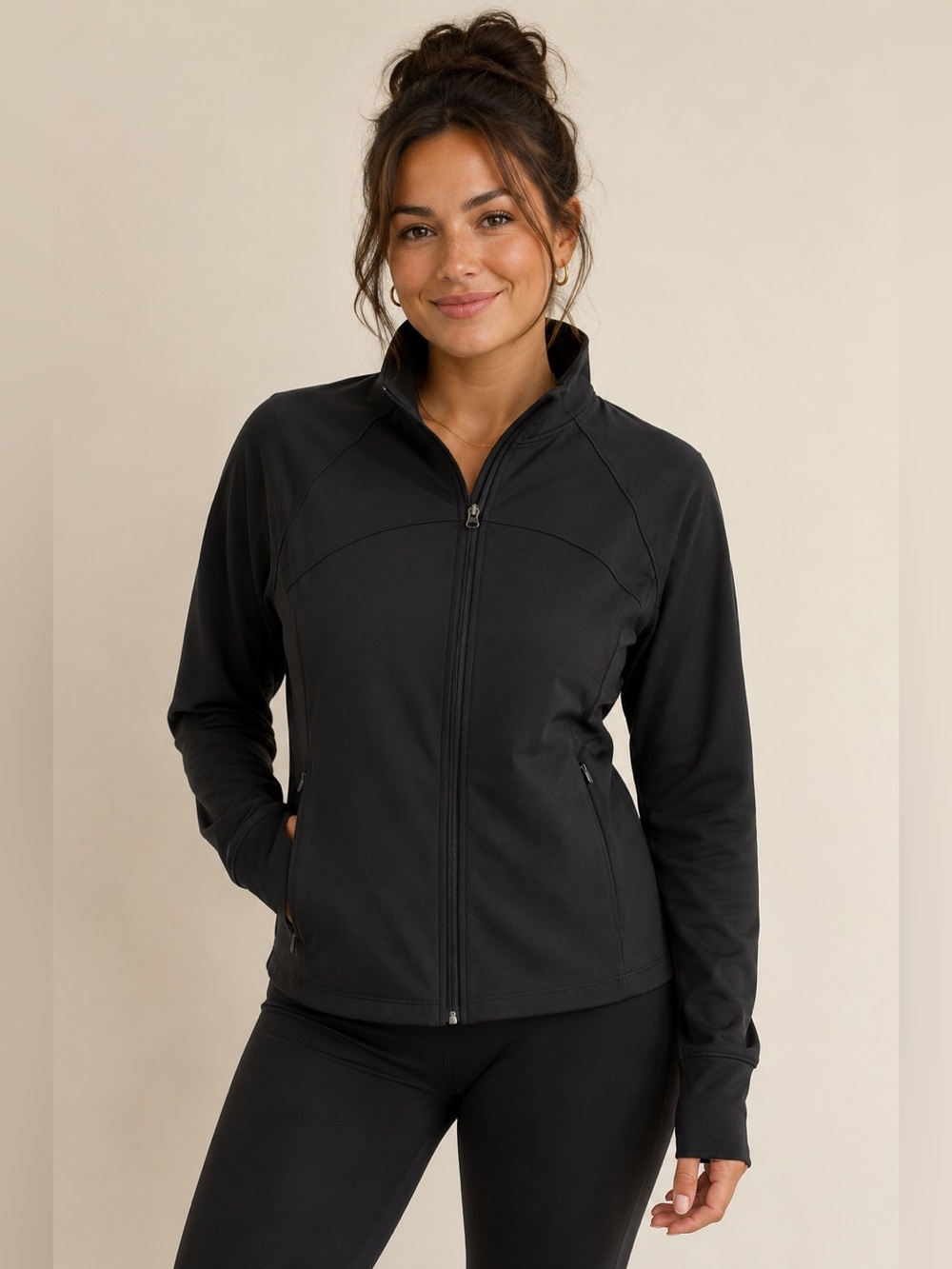 NWT Jockey Men's Black Performance Full-Zip Jacket Small